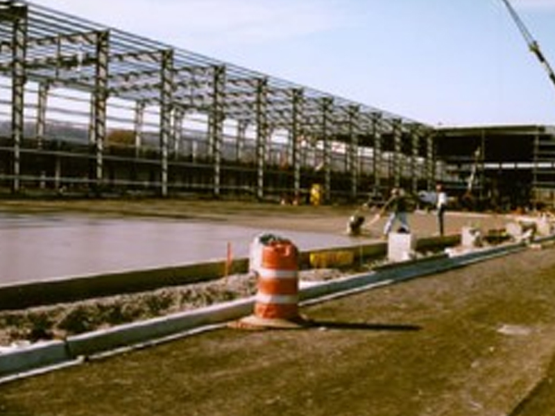 Lafarge manufacturing plant large commercial concrete foundation and flatwork under construction